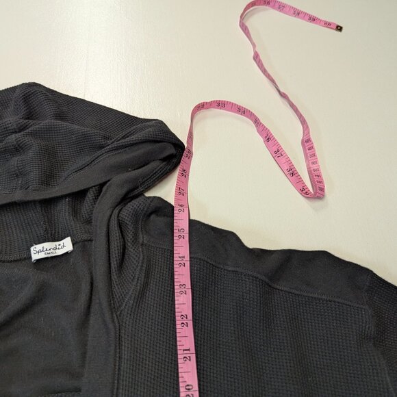 Splendid Size Small Open Black Hooded Cardigan - Picture 14 of 14